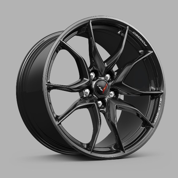 2027 Corvette Grand Sport X gloss black forged wheels