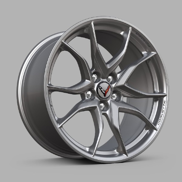 2027 Corvette Grand Sport X pearl nickel forged wheels