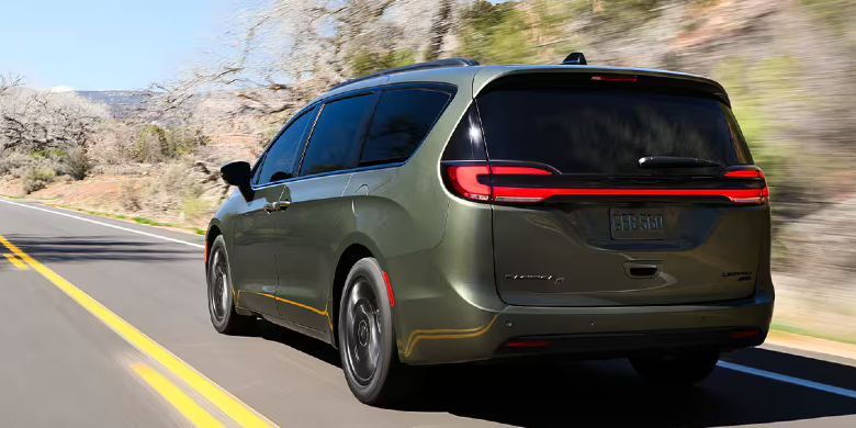 Interior front dash view in the 2027 Chrysler Pacifica