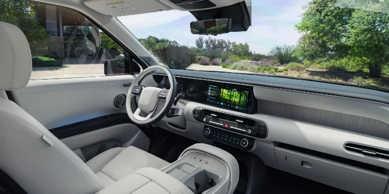 Interior front dash view in the 2027 Hyundai Palisade Hybrid