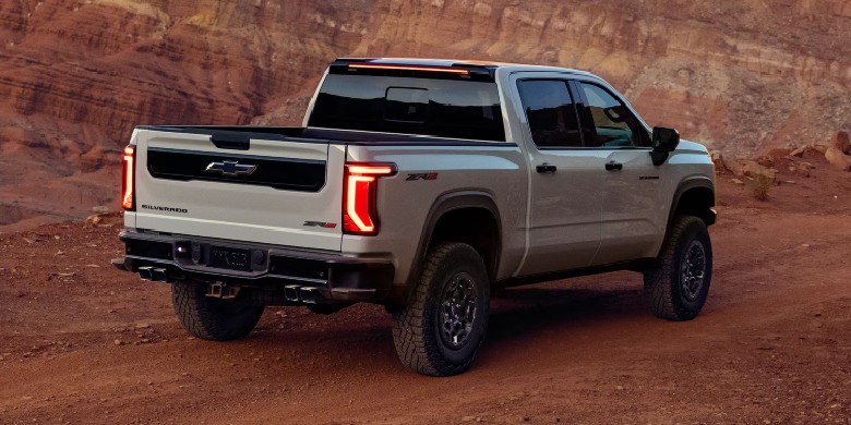 2027 Chevy Silverado 1500 ZR2 off-road on mountain terrain