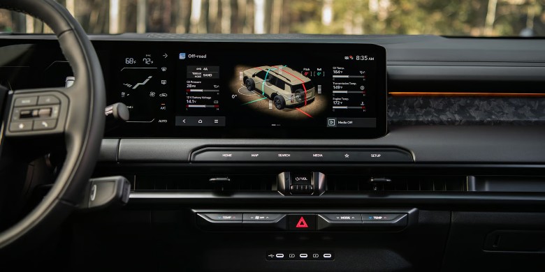 View of the interior tech in the 2027 Kia Telluride