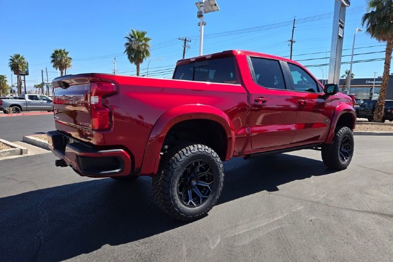Black Widow Silverado 1500 rear view at Fairway Chevrolet Las Vegas