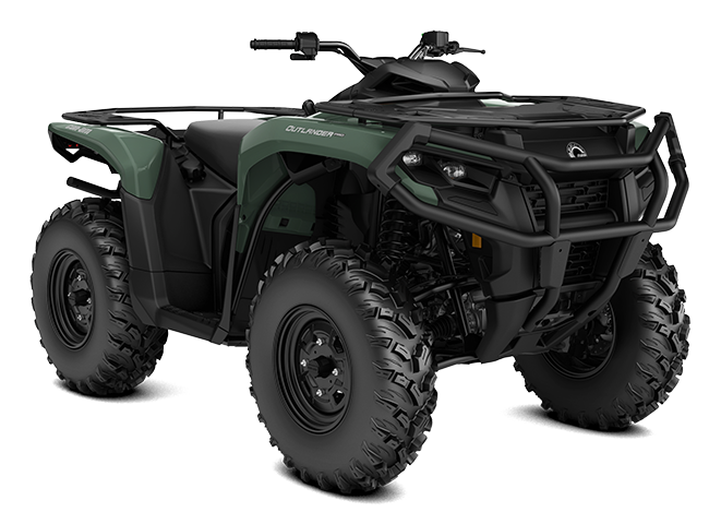 Front exterior view of the 2025 Can-Am Outlander Pro