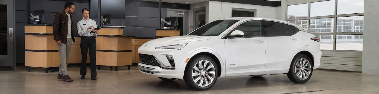 C. Harper Buick GMC service technician running engine diagnostics