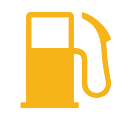Buick low fuel warning light shaped like a gas pump