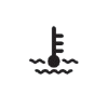 Engine overheating warning light icon