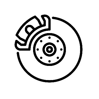 image icon being shown of a brake component of a car