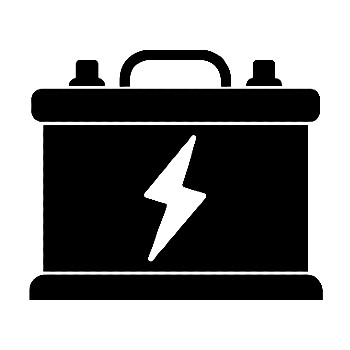 image icon showing a car battery
