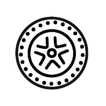 image icon showing a new car tire