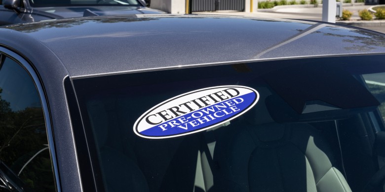 certfied pre-owned sticker