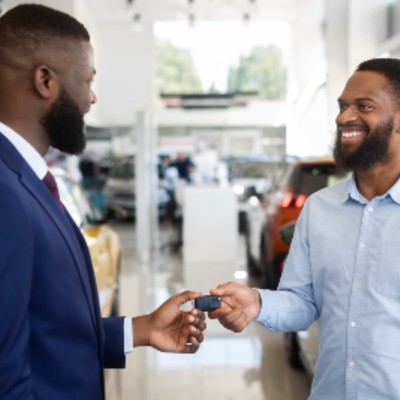 Handing over keys at Gates of Granger