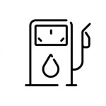 Black and white Gas pump icon