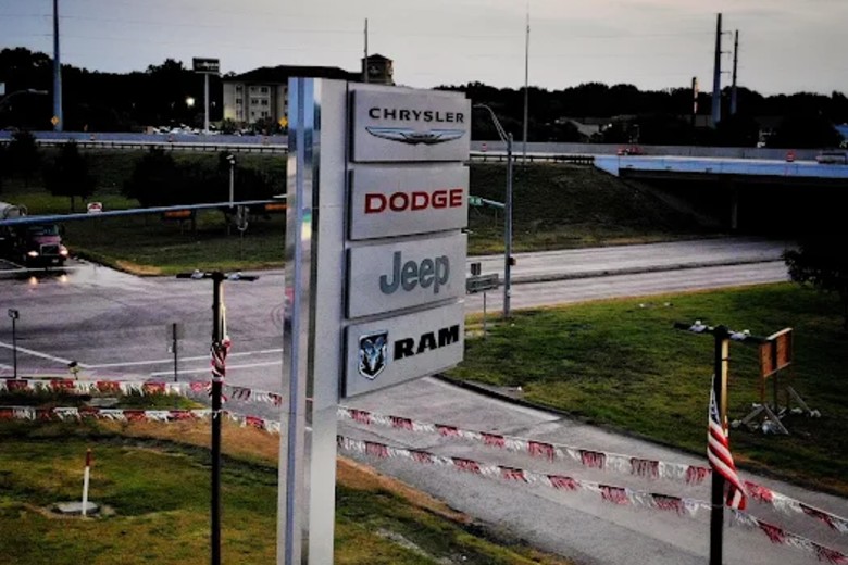 Brinson Chrysler Dodge Jeep RAM dealership sign